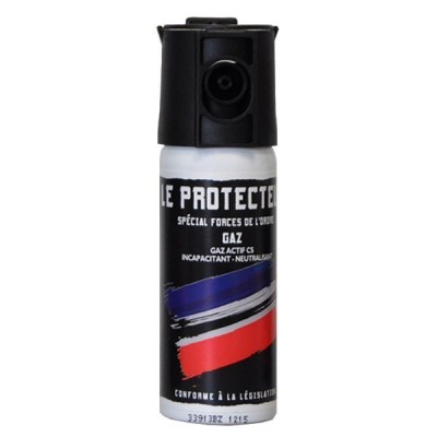 AEROSOL GAZ CS ANTI-AGRESSION FORCE LE PROTECTEUR 100 ML POIGNEE