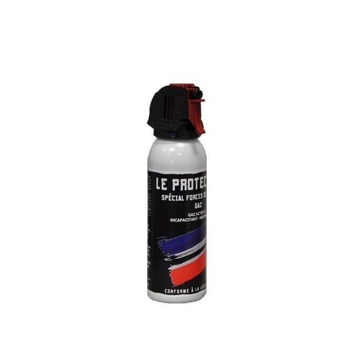 AEROSOL GAZ CS ANTI-AGRESSION FORCE LE PROTECTEUR 100 ML POIGNEE