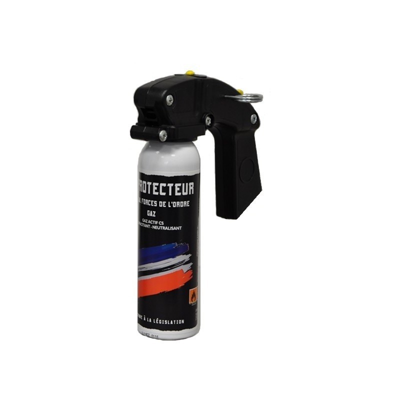 AEROSOL GAZ CS ANTI-AGRESSION FORCE LE PROTECTEUR 100 ML POIGNEE