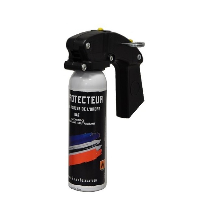 AEROSOL GAZ CS ANTI-AGRESSION FORCE LE PROTECTEUR 100 ML POIGNEE