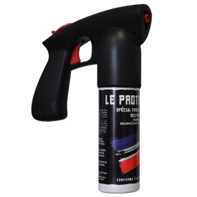 Aérosol lacrymogène anti-agression gel poivre - Equ aerosols et batons -  Equipement force de l'ordre, militaire et sécurité