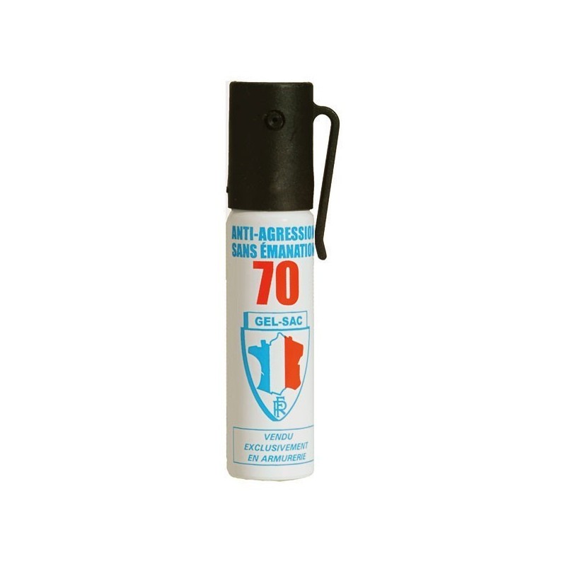 Aérosol anti-agression / Bombe lacrymogène 100ml - Gaz PUISSANCE 70