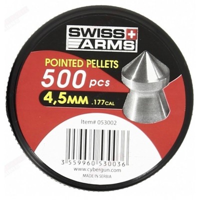 Power Shot balles surpuissantes pour armes à air comprimé BOITE DE 125 PLOMB  POWER SHOT TETE POINTU 4.5mm