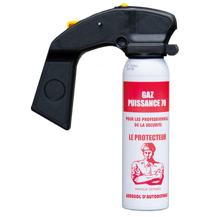 AEROSOL GAZ CS ANTI-AGRESSION LE PROTECTEUR 100 ML POIGNEE