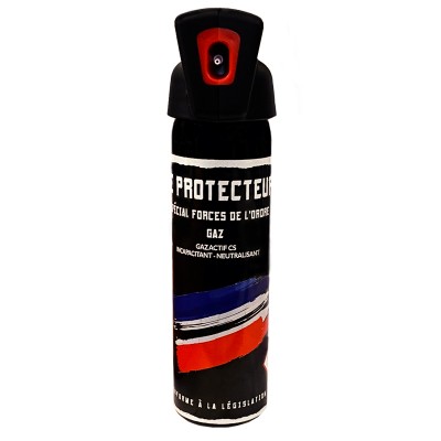 AEROSOL ANTI-AGRESSION FORCE LE PROTECTEUR - GAZ CS - 100ML POIGNEE