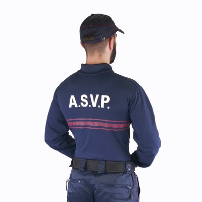 POLO MANCHES LONGUES ASVP MARINE