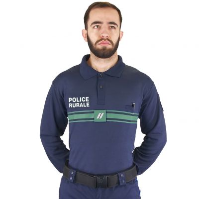POLO MANCHES LONGUES POLICE RURALE MARINE