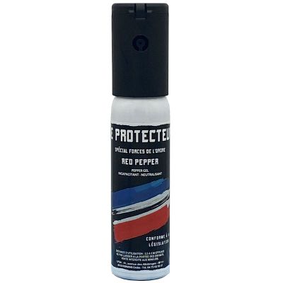 AEROSOL ANTI-AGRESSIONFORCE LE PROTECTEUR GEL POIVRE 25 ML CLAPET BOMBE LACRYMO