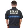 POLO POLICE MUNICIPALE COL MAO RESPIRANT MANCHES COURTES MARINE