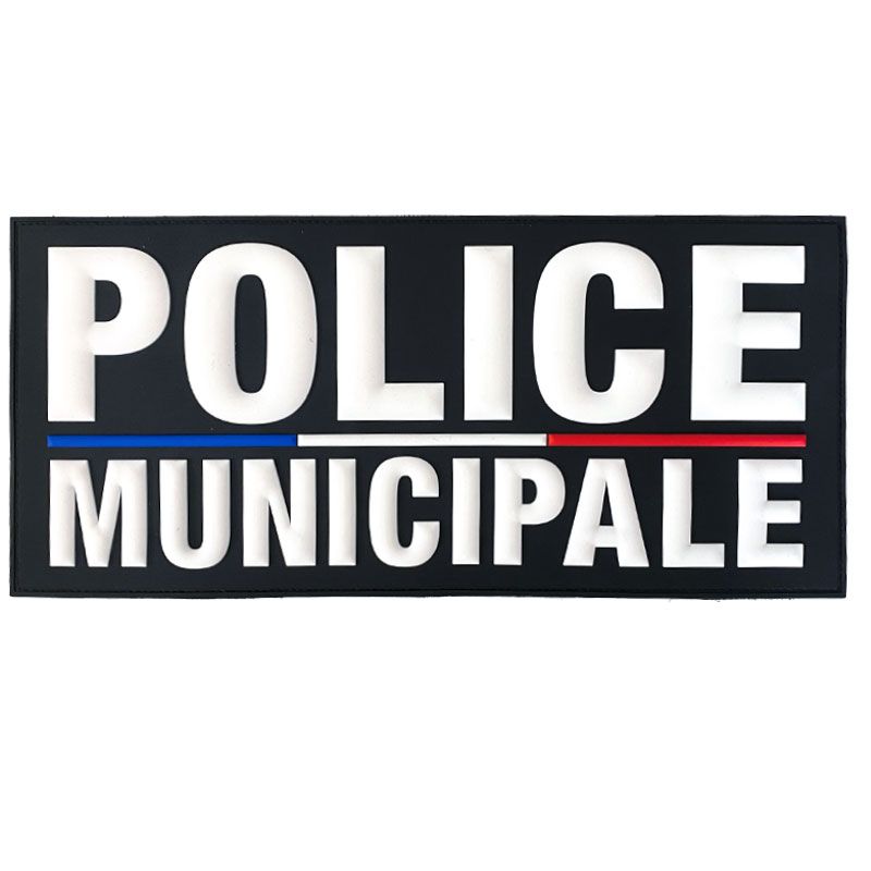 Flap police municipale gomme noir 280 x130