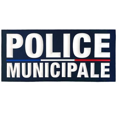 Flap police municipale gomme marine 280 x130