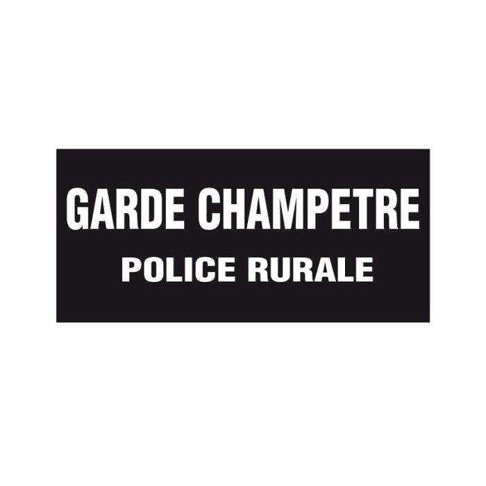 bandeau d'identification garde champetre police rurale petit modele