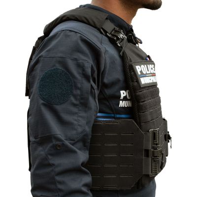 gilet pare-balles porte plaques QUICK Release IIIA PM noir port exterieur