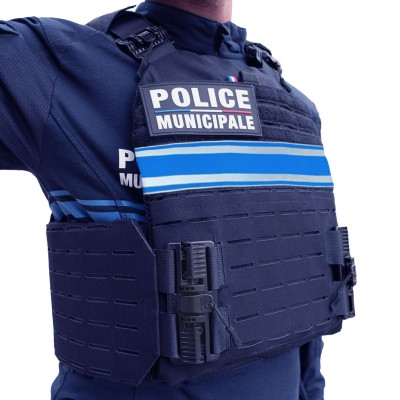 gilet pare balles largage rapide porte plaque police municipale quick-release rider marine 