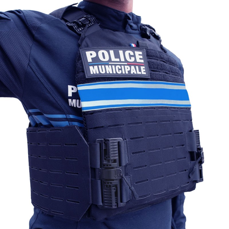 gilet pare balles largage rapide porte plaque police municipalE marine 