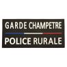 Flap garde champêtre police rurale gomme noir 280 x 130 mm