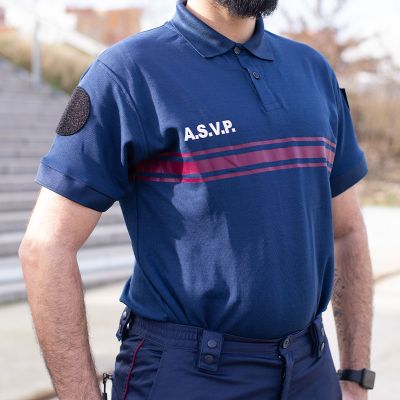 POLO MANCHES COURTES ASVP MARINE