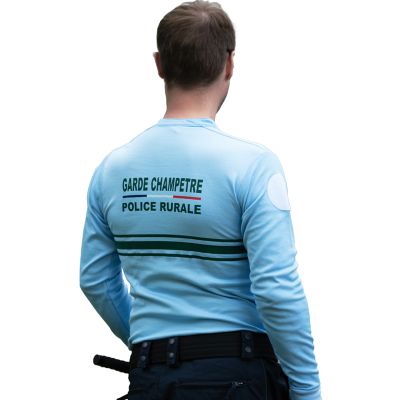 POLO MANCHES LONGUES GARDE CHAMPETRE POLICE RURALE COL MAO