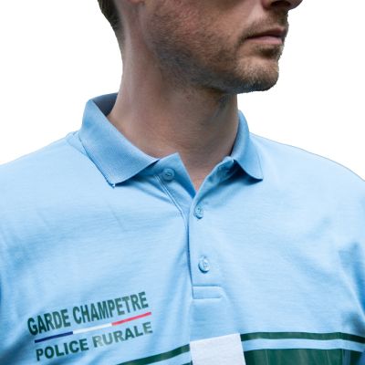 POLO MANCHES COURTES GARDE CHAMPETRE POLICE RURALE