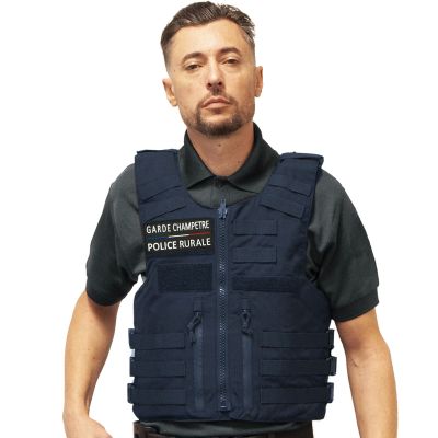 Gilet pare balles Full Tactical homme Garde Champêtre Police Rurale NIJ IIIA 0101.04 10 JOULES