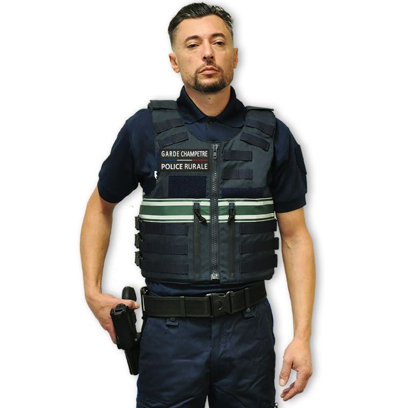 Gilet pare balles Full Tacticalhomme GARDE CHAMPETRE POLICE RURALE NIJ IIIA 0101.04 10 JOULES