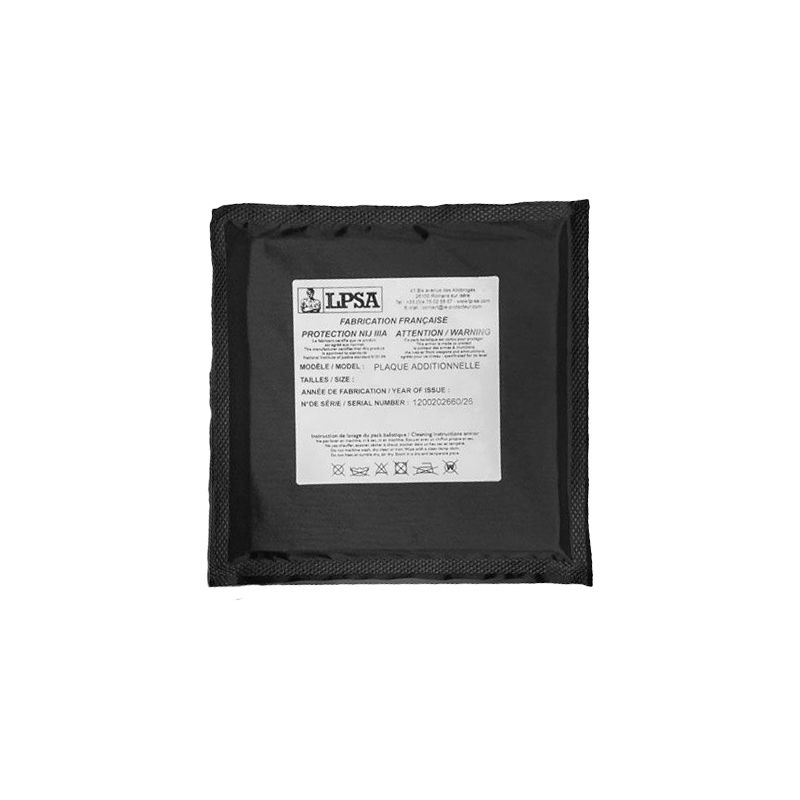 Plaque souple 150 X 150 NIJ IIIA 0101.04 10 JOULES