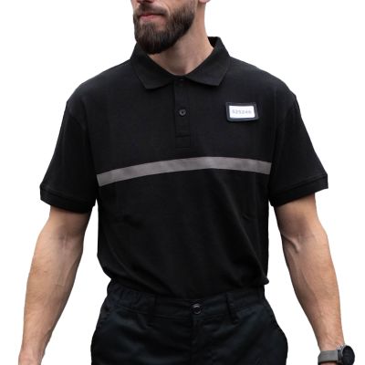 Polo noir homme Sécurité Privée 