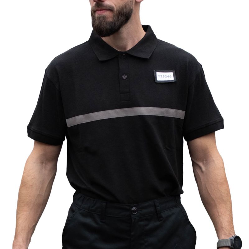 Polo noir homme Sécurité Privée 