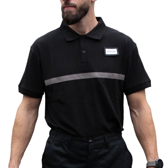 Polo noir homme Sécurité Privée 