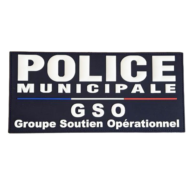 Flap police municipale GSO gomme marine 280 x 130 mm