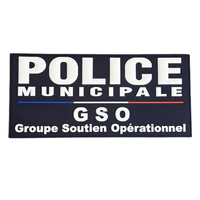 Flap police municipale GSO gomme marine 280 x 130 mm