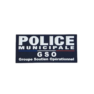 Flap police municipale GSO gomme marine 130 x 60 mm