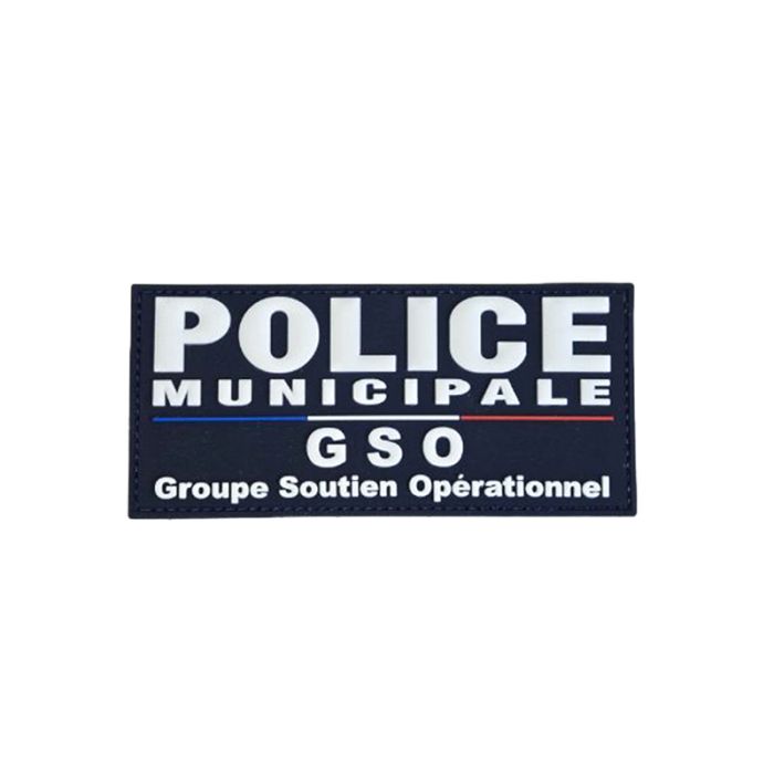 Flap police municipale GSO gomme marine 130 x 60 mm