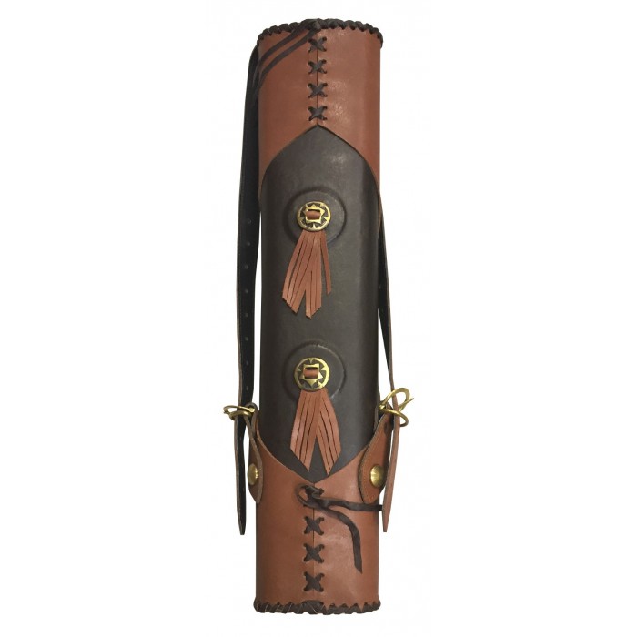 Carquois en cuir gras avec deux attaches renforc̩es type Medieval 56 cm