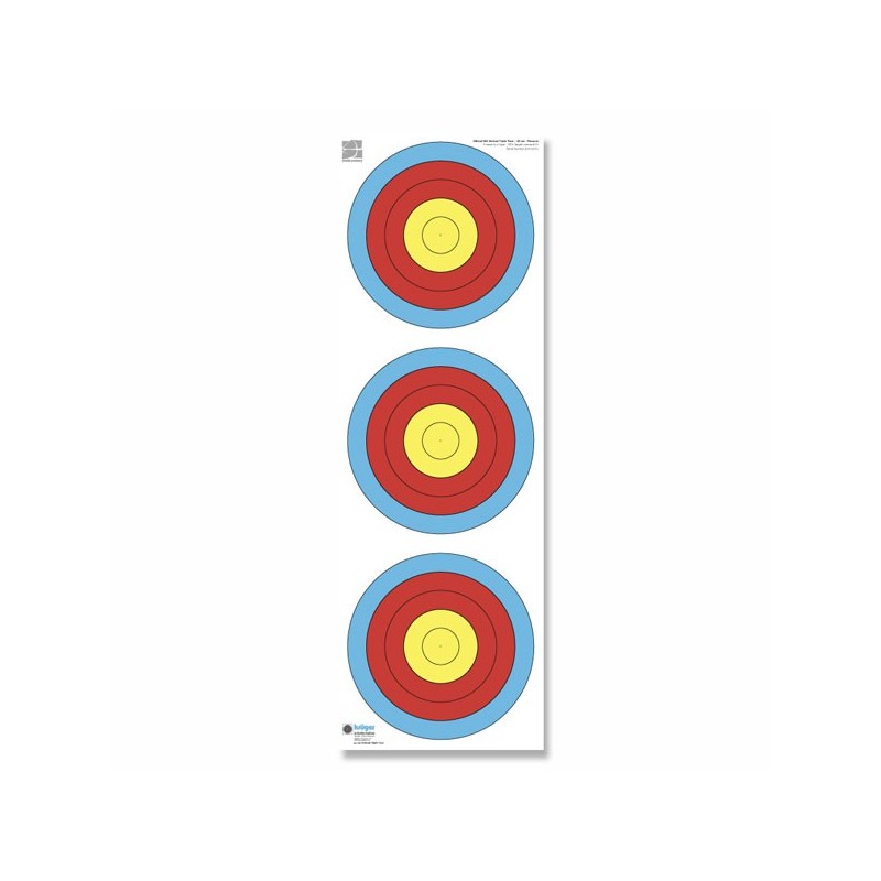 Blason vertical 40 cm Recurve/Paquet de 100 blasons 22 x 96 cm