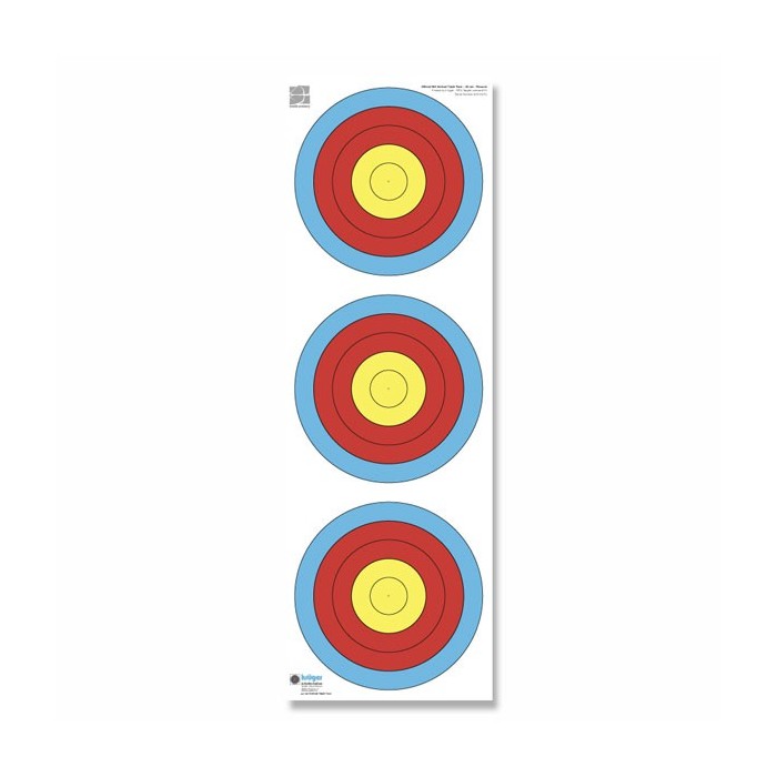 Blason vertical 40 cm Recurve/Paquet de 100 blasons 22 x 96 cm