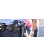 Porte accessoires force de l'ordre : menottes, matraque, aérosol, radio