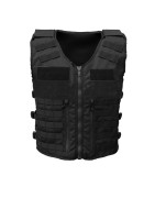 veste tactique noire professionnelle avec attache MOLLE pour